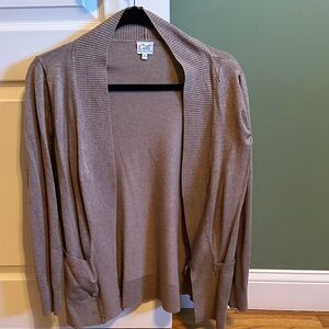 Taupe Cardigan Sweater